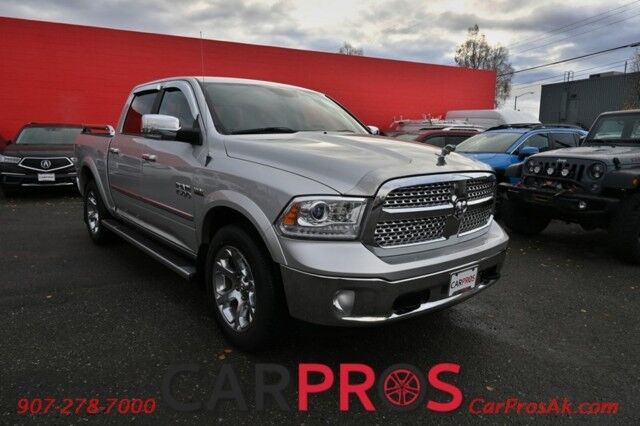 2014 Ram 1500 Laramie - 4x4 - Crew Cab - 5.7L HEMI V8 - Convenience and Protection Pkg - Heated & Cooled Leather Seats - Remote Start - Alpine Premium Sound - Backup Camera - Bed Rack - Bed Liner - Running Boards - Low Miles