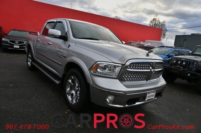 2014 Ram 1500 Laramie - 4x4 - Crew Cab - 5.7L HEMI V8 - Convenience and Protection Pkg - Heated & Cooled Leather Seats - Remote Start - Alpine Premium Sound - Backup Camera - Bed Rack - Bed Liner - Running Boards - Low Miles Anchorage AK