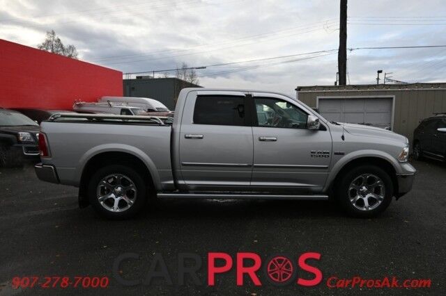 2014 Ram 1500 Laramie - 4x4 - Crew Cab - 5.7L HEMI V8 - Convenience and Protection Pkg - Heated & Cooled Leather Seats - Remote Start - Alpine Premium Sound - Backup Camera - Bed Rack - Bed Liner - Running Boards - Low Miles Anchorage AK