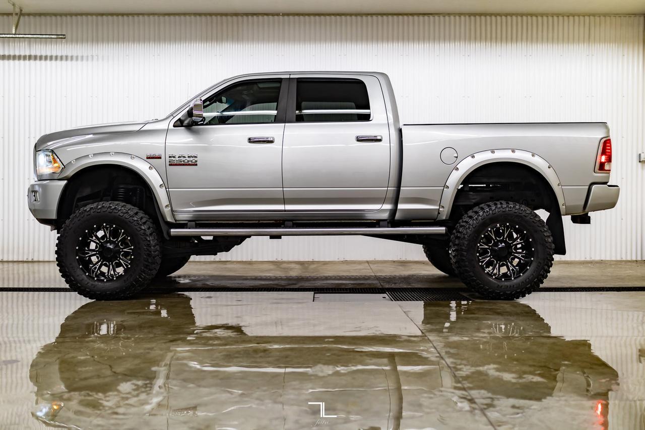 2014 Ram 2500 4x4 Crew Cab Limited HEMI 8" Lift Wheels Leather Roof Nav Red Deer AB