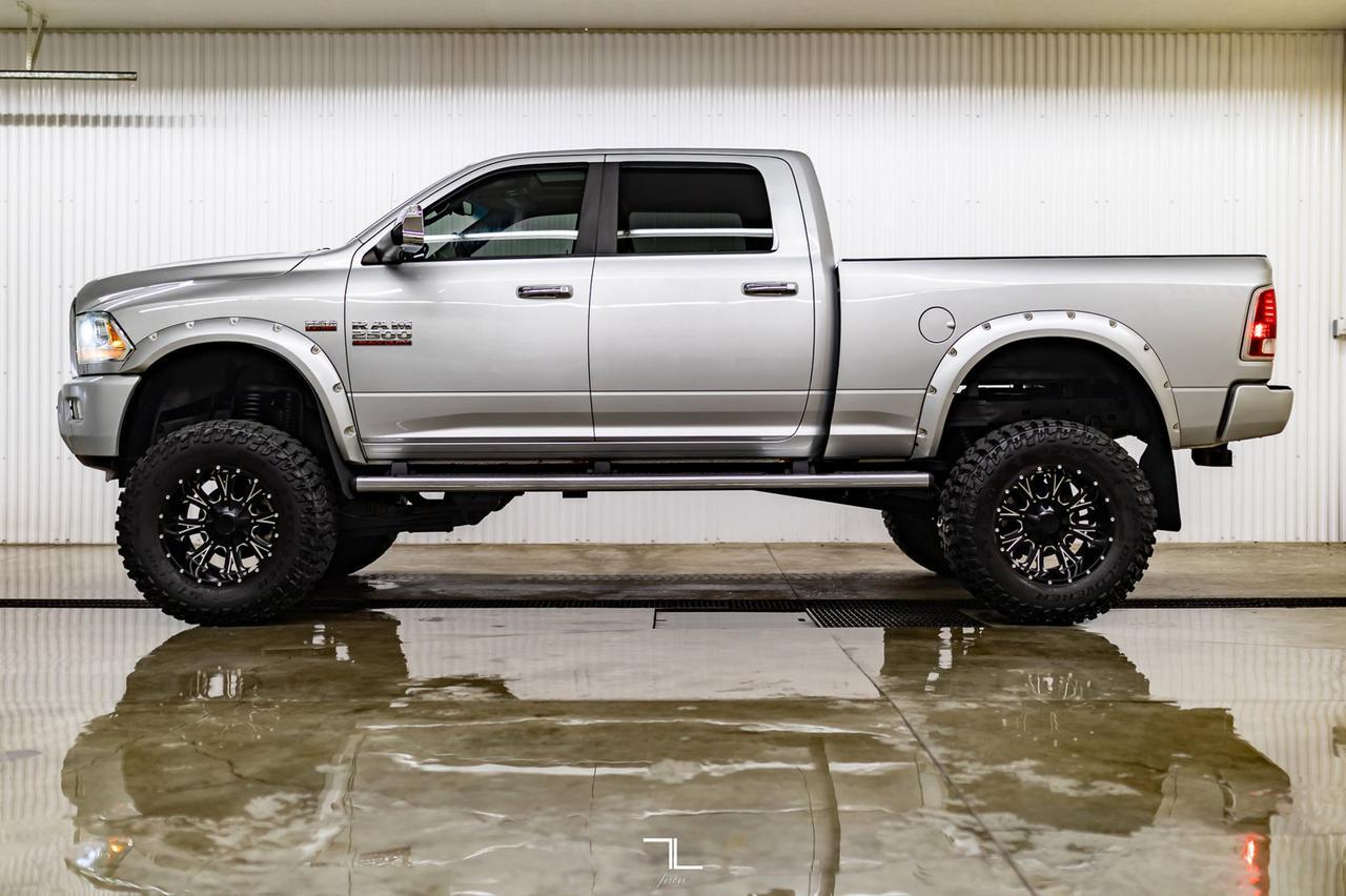 2014 Ram 2500 4x4 Crew Cab Limited HEMI 8" Lift Wheels Leather Roof Nav Red Deer AB