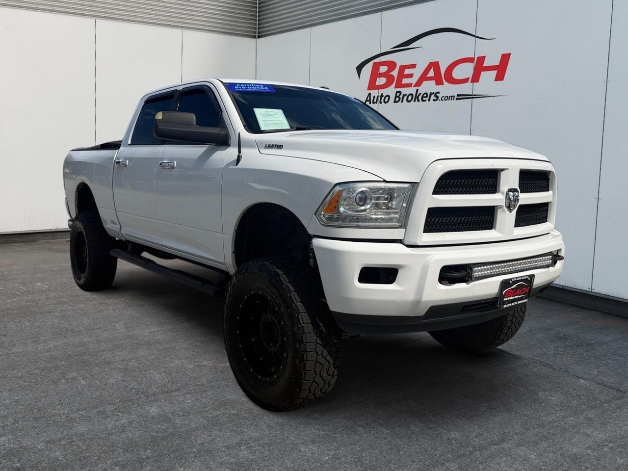 2014 Ram 2500 Longhorn Limited, HEATED/VENTILATED SEATS, HEATED REAR SEATS, ALPINE SPEAKERS, UNIVERSAL GARAGE DOOR OPENER, BED LINER, TONNEAU COVER, RUNNING BOARDS, POWER SLIDING REAR WINDOW, POWER/HEATED MIRRORS, SUNROOF, CLEAN CARFAX, LOW MILES, THIS RAM HAS IT