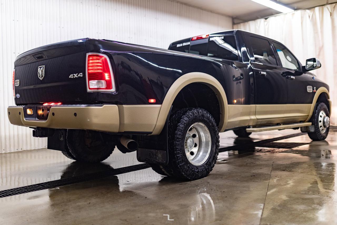 2014 Ram 3500 4x4 Crew Cab Longhorn Dually Diesel Leather Roof Nav Red Deer AB