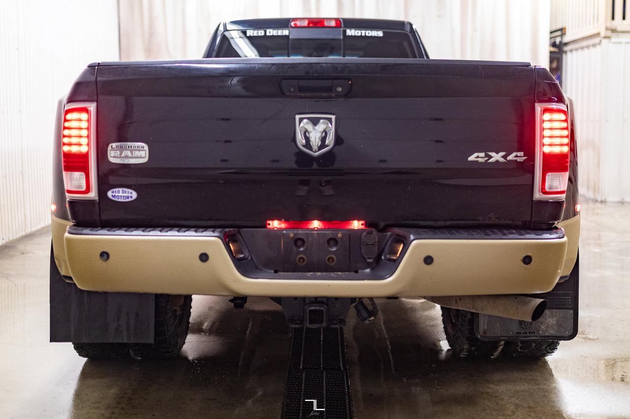 2014 Ram 3500 4x4 Crew Cab Longhorn Dually Diesel Leather Roof Nav Red Deer AB