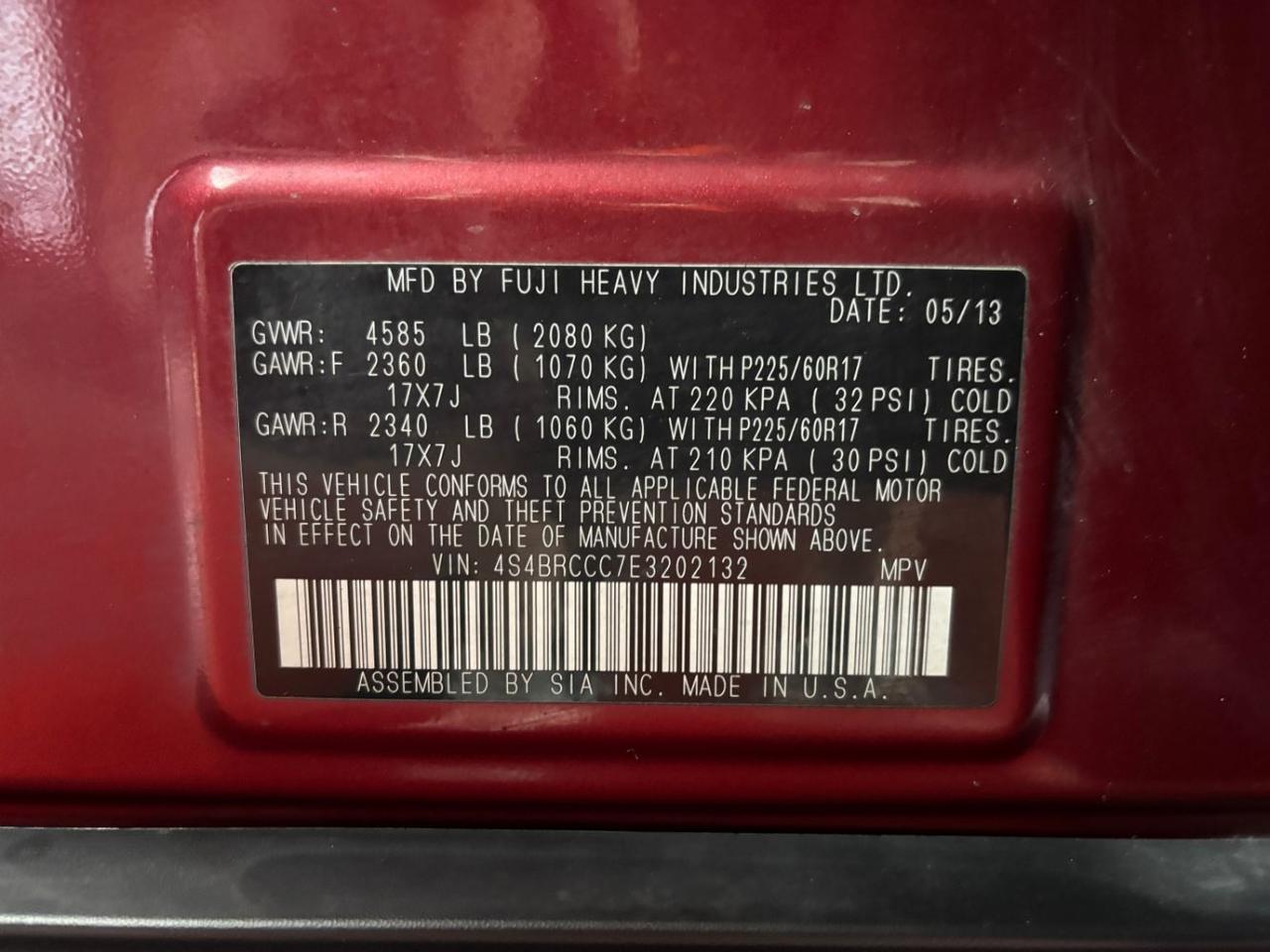 2014 Subaru Outback 2.5i Premium Franklin OH