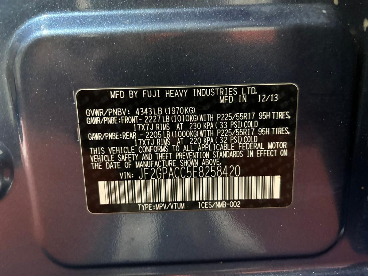 2014 Subaru XV Crosstrek 2.0i Premium Franklin OH