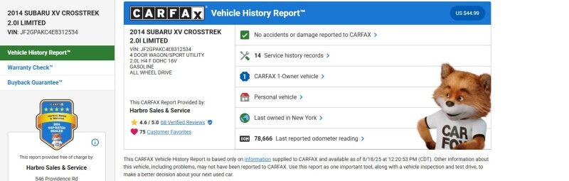 2014 Subaru XV Crosstrek Limited - 1 OWNER - GREAT SERVICE HISTORY Webster MA