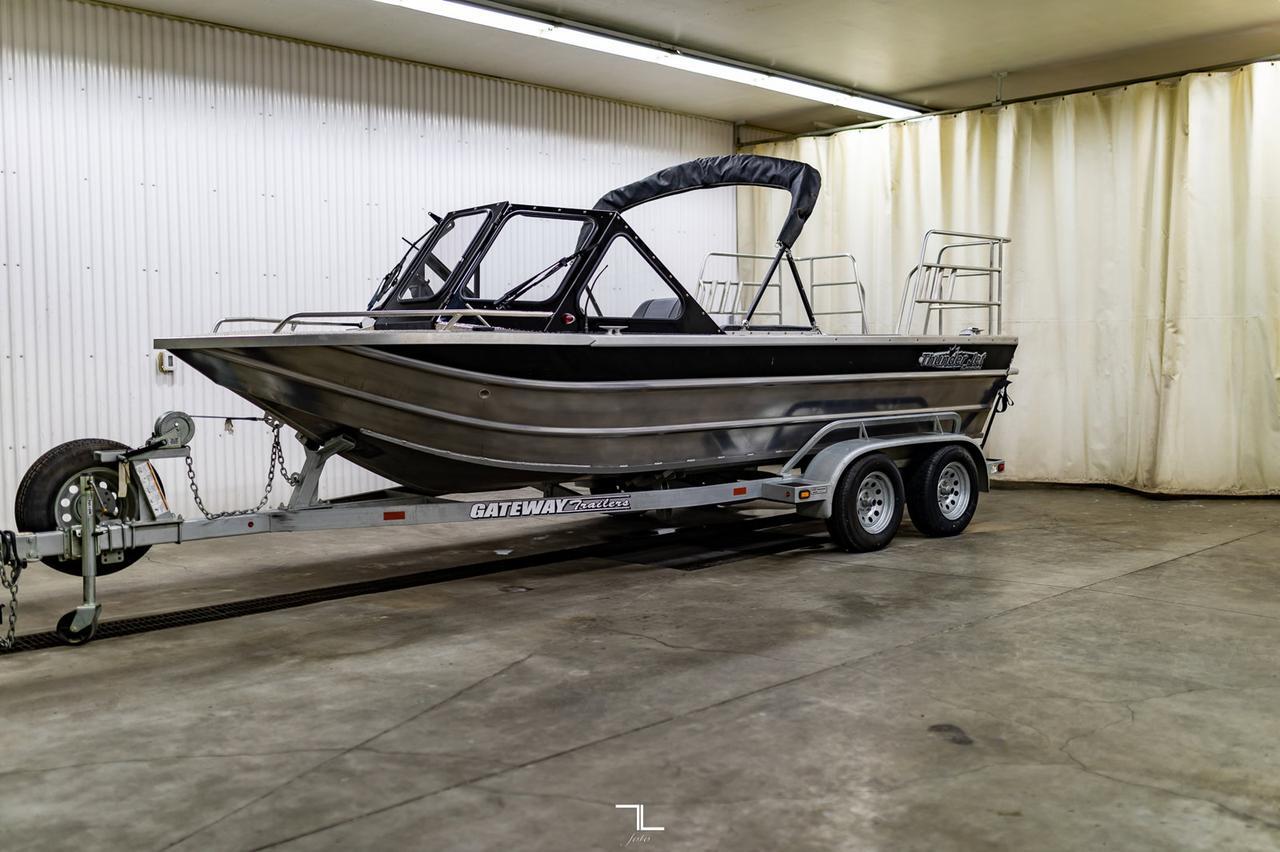 2014 Thunder Jet Envoy River Boat with 19 ft. Trailer Red Deer AB