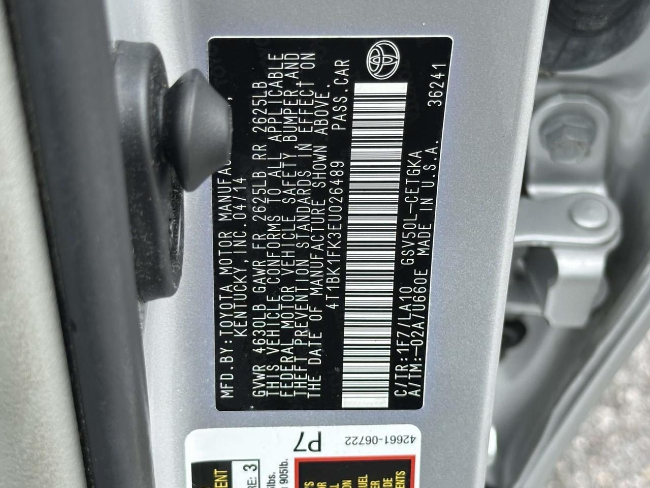 2014 Toyota Camry XLE Alexandria VA