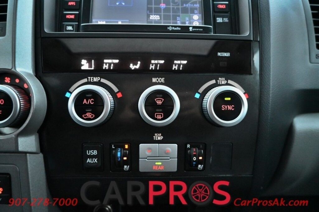 2014 Toyota Sequoia Platinum - 4x4 - 5.7L V8 - Auto Start - Front Heated and Cooled Leather Seats - Rear Entertainment - Sunroof - JBL Speakers - Bluetooth - Navigation - Backup Camera - 3rd Row - Seats 7 - Blind Spot Alert - Tow Pkg Anchorage AK