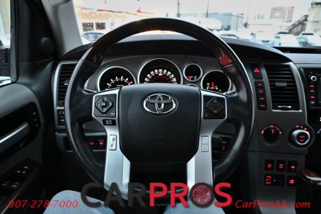 2014 Toyota Sequoia Platinum - 4x4 - 5.7L V8 - Auto Start - Front Heated and Cooled Leather Seats - Rear Entertainment - Sunroof - JBL Speakers - Bluetooth - Navigation - Backup Camera - 3rd Row - Seats 7 - Blind Spot Alert - Tow Pkg Anchorage AK