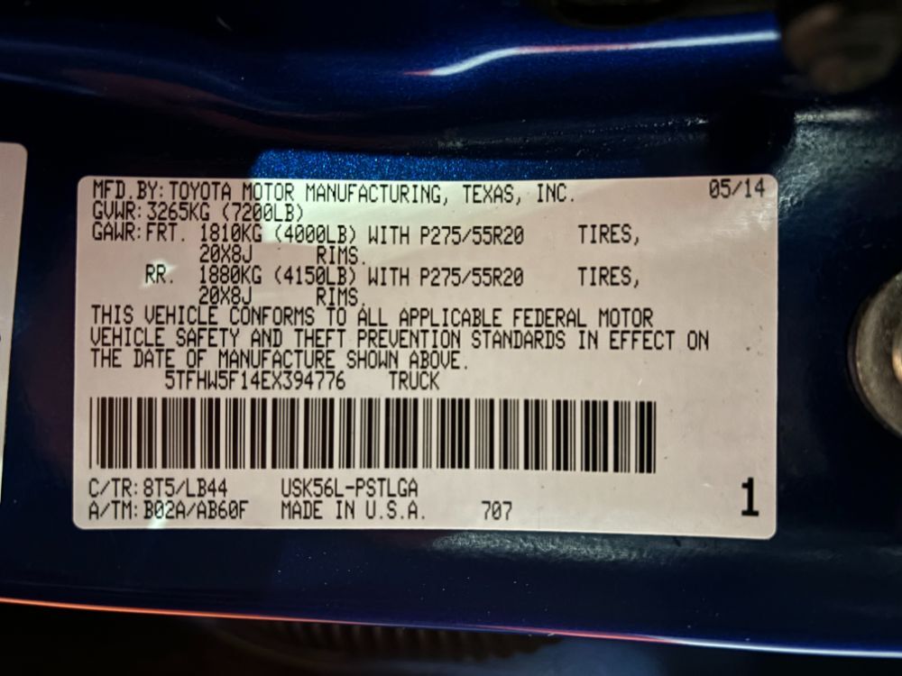 2014 Toyota Tundra Limited 5.7L V8 Franklin OH