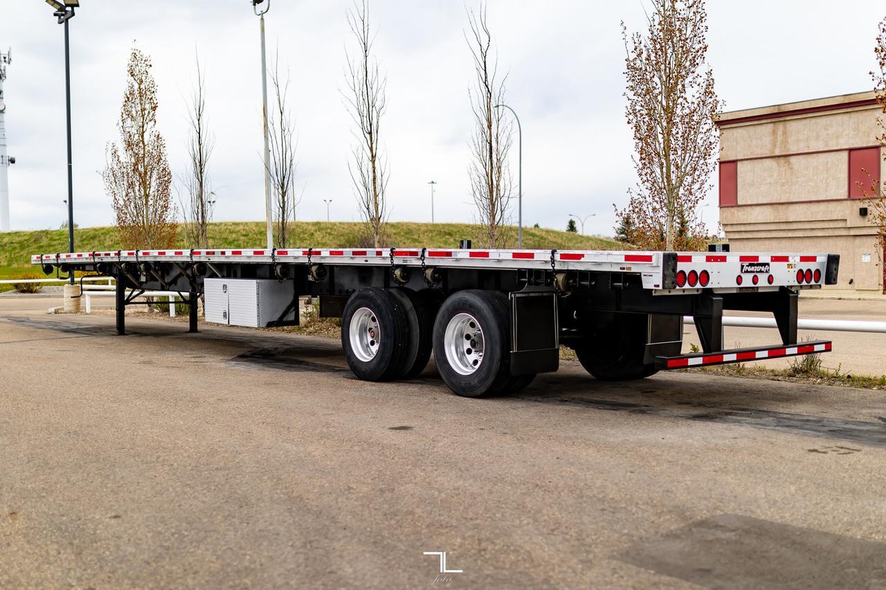 2014 Transcraft Eagle Hiboy 53 Ft Tandem Axle Flat Deck Trailer Red Deer AB