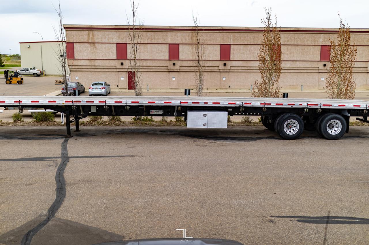 2014 Transcraft Eagle Hiboy 53 Ft Tandem Axle Flat Deck Trailer Red Deer AB