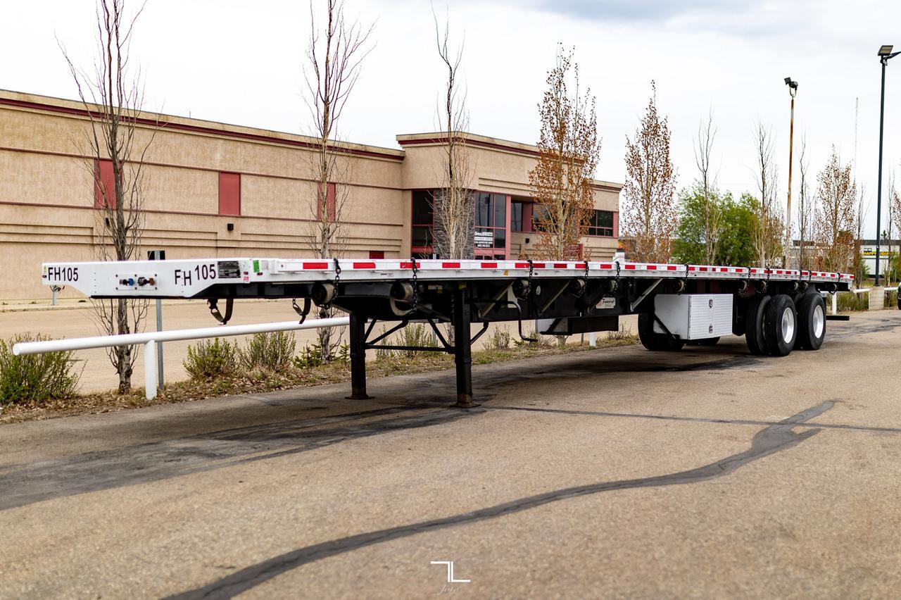 2014 Transcraft Eagle Hiboy 53 Ft Tandem Axle Flat Deck Trailer