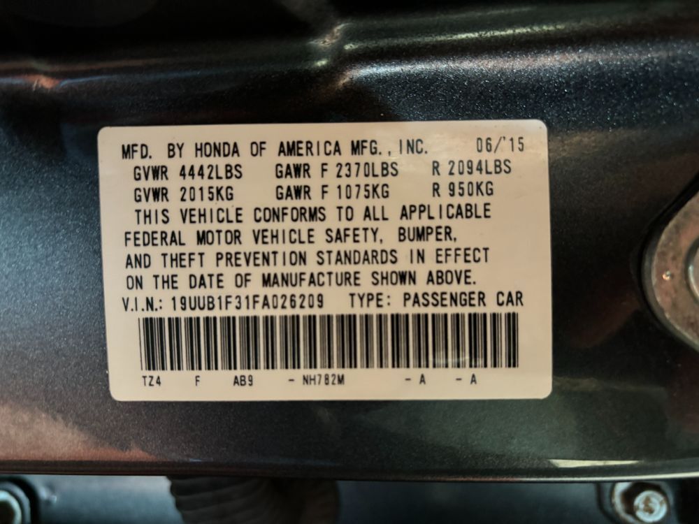 2015 Acura TLX Base Franklin OH