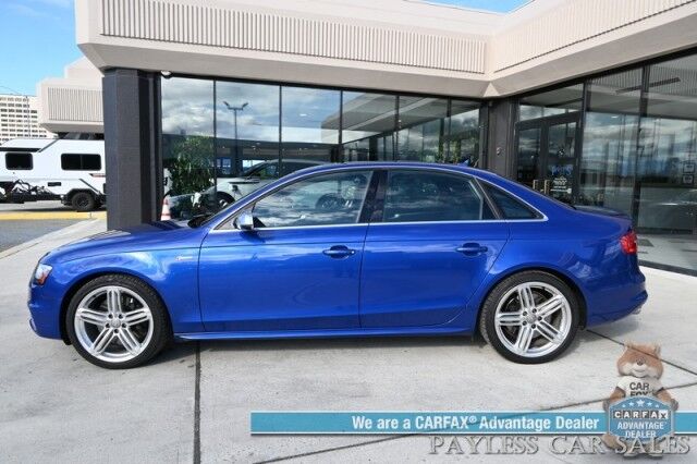 2015 Audi S4 Premium Plus / AWD / Technology Pkg / Power & Heated Leather Seats / Navigation / Sunroof / Blind Spot Alert / Bluetooth / Back Up Camera / Cruise Control / Keyless Entry & Start / 28 MPG / Only 58k Miles / 1-Owner Anchorage AK