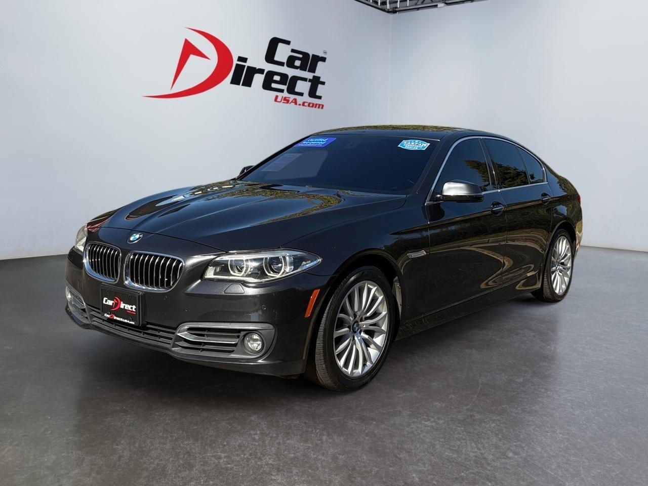 2015 BMW 5 Series 528i, HEADS-UP DISPLAY, PADDLE SHIFTERS, SUNROOF, HEATED SEATS, TINTED WINDOWS, BACKUP CAMERA WITH PARKING SENSORS, NAVIGATION, POWER SEATS, BLUETOOTH/AUX PORT, LOW MILES, CLEAN CARFAX, RIDE IN STYLE ON THE ROAD!