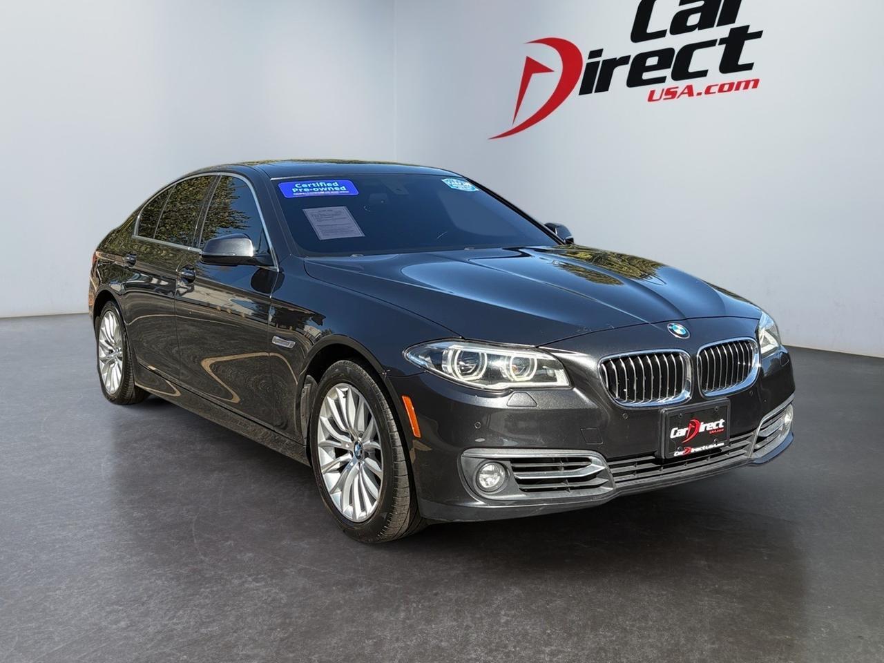 2015 BMW 5 Series 528i, HEADS-UP DISPLAY, PADDLE SHIFTERS, SUNROOF, HEATED SEATS, TINTED WINDOWS, BACKUP CAMERA WITH PARKING SENSORS, NAVIGATION, POWER SEATS, BLUETOOTH/AUX PORT, LOW MILES, CLEAN CARFAX, RIDE IN STYLE ON THE ROAD! Virginia Beach VA