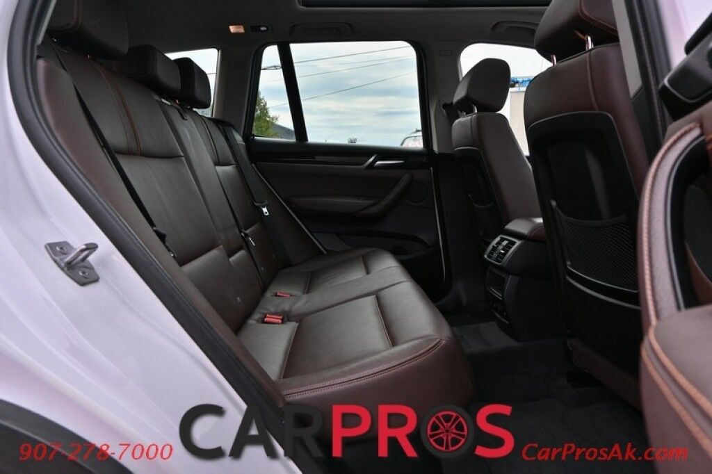 2015 BMW X3 xDrive28i - 2.0L - Automatic - All Wheel Drive - Front & 2nd Row Heated Leather Seats - Panoramic Sunroof - Heated Steering Wheel - Keyless Entry - Bluetooth - Rearview Camera - Heads Up Display Anchorage AK