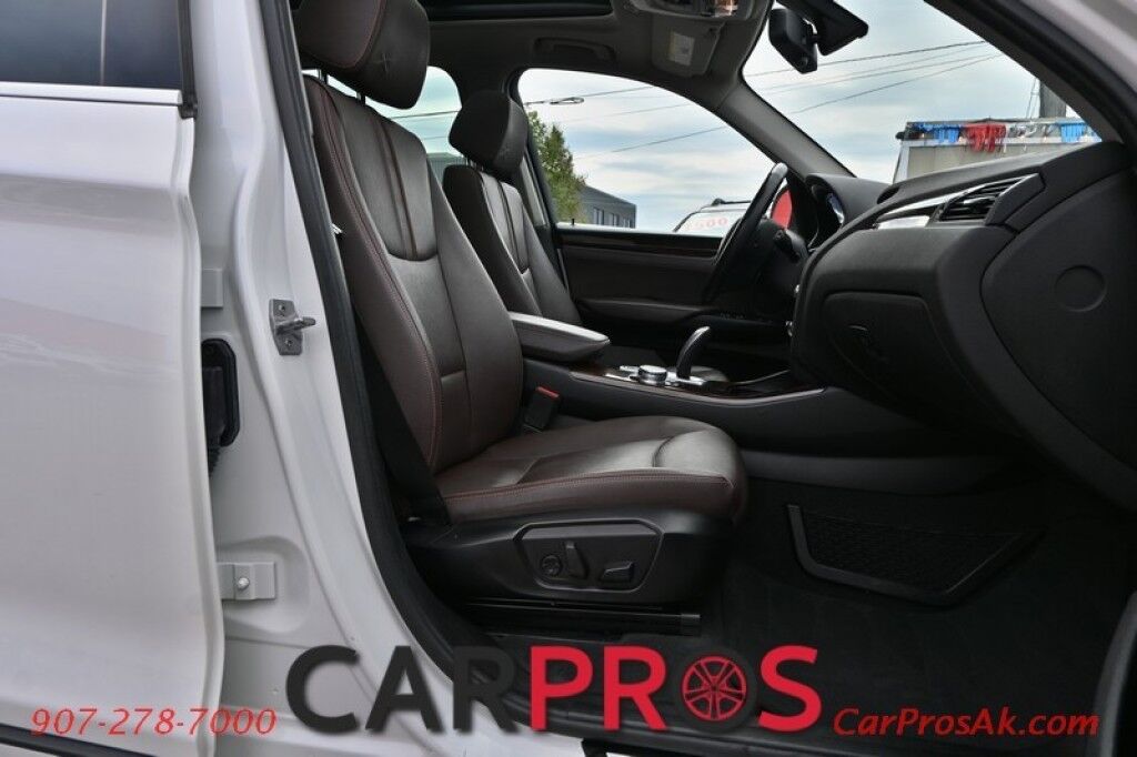 2015 BMW X3 xDrive28i - 2.0L - Automatic - All Wheel Drive - Front & 2nd Row Heated Leather Seats - Panoramic Sunroof - Heated Steering Wheel - Keyless Entry - Bluetooth - Rearview Camera - Heads Up Display Anchorage AK