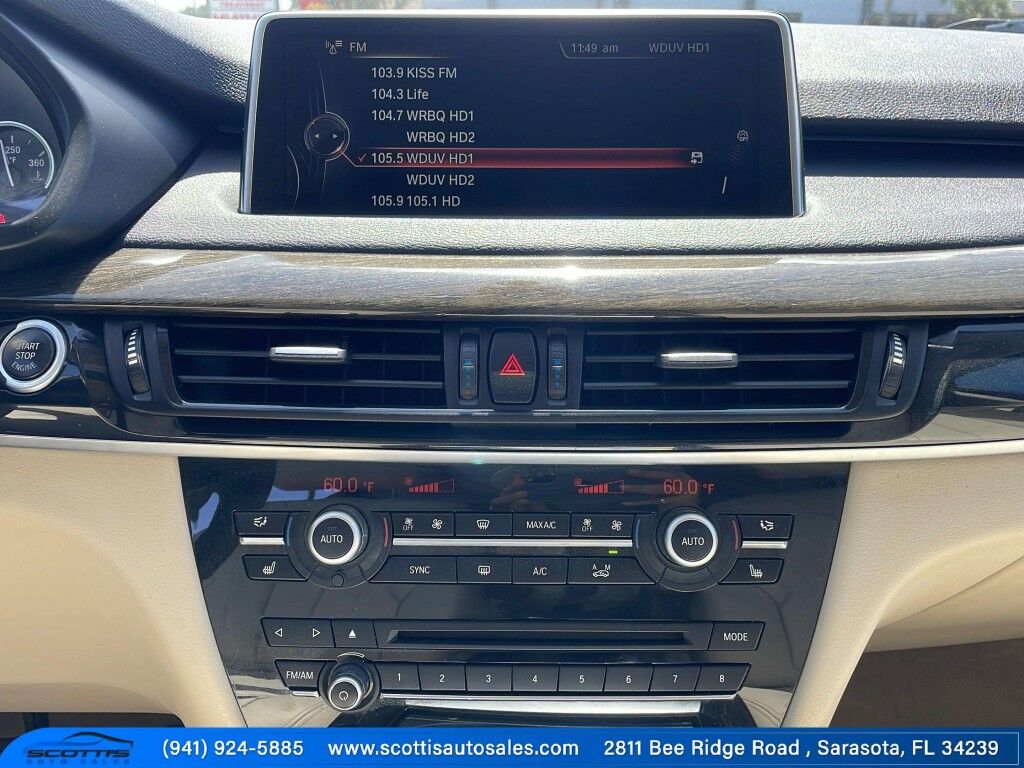2015 BMW X5~CLEAN CFAX~LOW MILES~AUTO START/STOP~BLIND SPOT WARNING~BLUETOOTH~CRASH SENSORS~MEMORIZED SEAT SETTINGS~REARVIEW CAMERA sDrive35i Sarasota FL