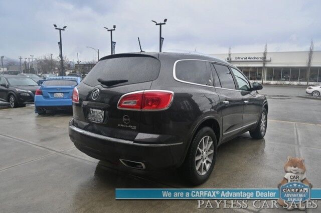2015 Buick Enclave Leather / AWD / Auto Start / Power & Heated Leather Seats / Heated Steering Wheel / Bose Speakers / Sunroof / Blind Spot Alert / Bluetooth & USB Input / 3rd Row / Seats 7 / Rear Parking Sensors / 22 MPG Anchorage AK