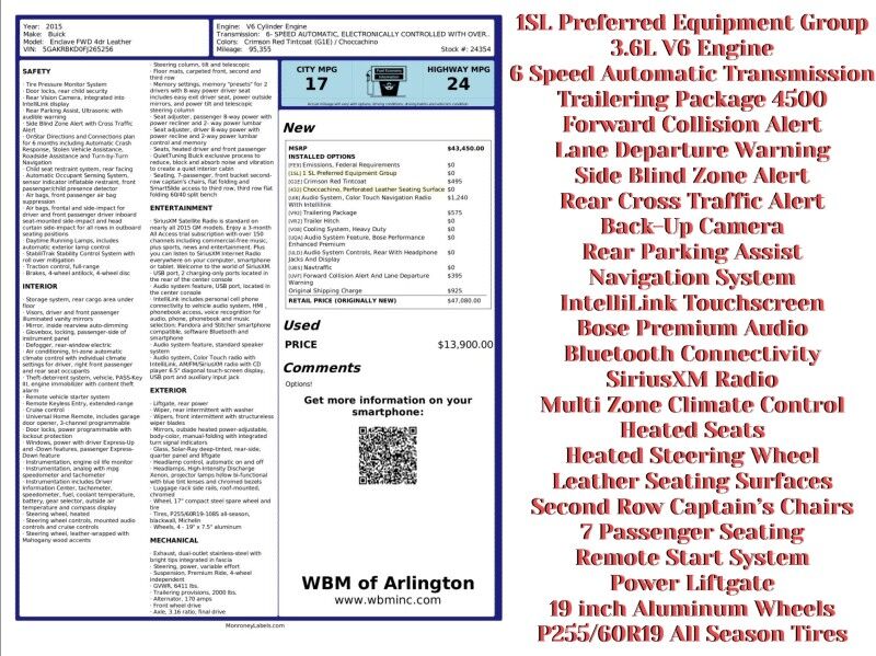 2015 Buick Enclave Leather FWD