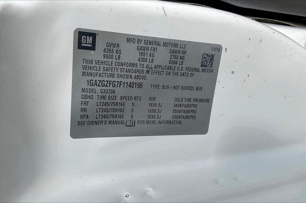 2015 CHEVROLET EXPRESS G3500 LS Houston TX