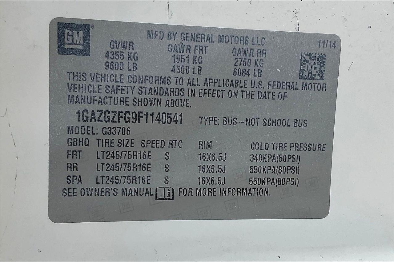 2015 CHEVROLET EXPRESS G3500 LS Houston TX