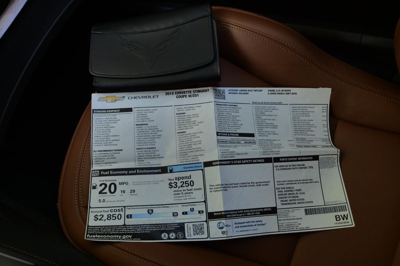 2015 Chevrolet Corvette Z51 2LT / Magnetic Ride Control / 6.2L V8! Lincolnton NC