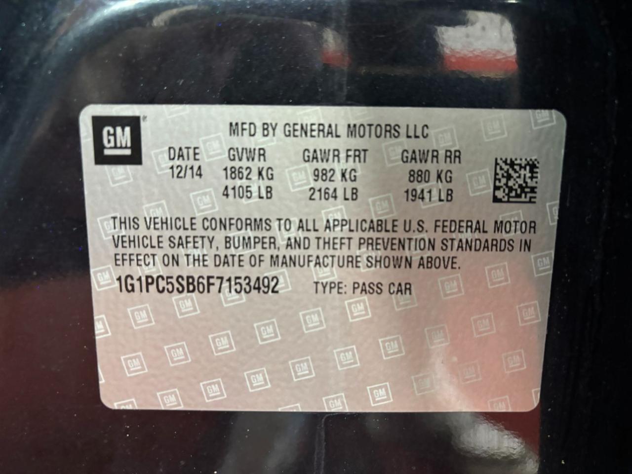 2015 Chevrolet Cruze 1LT Auto Franklin OH