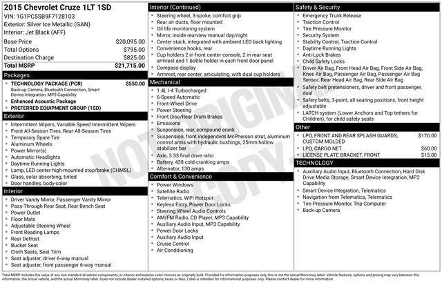 2015 Chevrolet Cruze 1LT Raleigh NC
