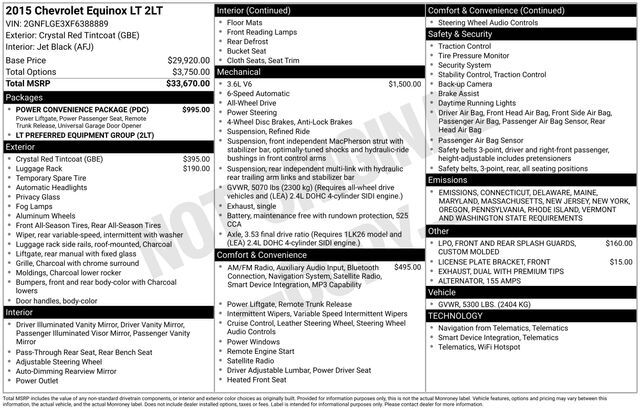 2015 Chevrolet Equinox LT Raleigh NC