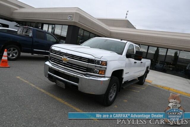 2015 Chevrolet Silverado 2500HD / 4X4 / Crew Cab / Duramax / Power Driver's Seat / Power Windows, Locks & Mirrors / Bluetooth / Cruise Control / Running Boards / Block Heater / Bed Liner / Tow Pkg / Only 59K Miles / 1-Owner Anchorage AK