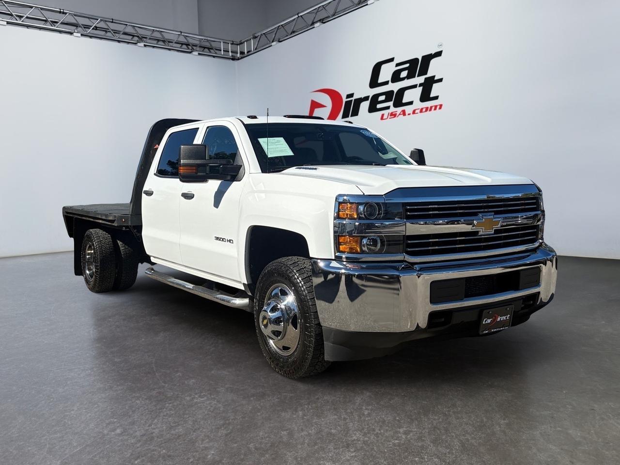 2015 Chevrolet Silverado 3500HD Work Truck, DURAMAX TURBO DIESEL, 5TH WHEEL KNAPHEIDE FLAT BED DUALLY, RUNNING BOARDS, TOW PACKAGE, POWER MIRRORS WITH TURN SIGNAL INDICATORS, BLUETOOTH, REMOTE START, LOW MILES, CLEAN CARFAX, GET TO WORK IN THIS 3500!! Virginia Beach VA