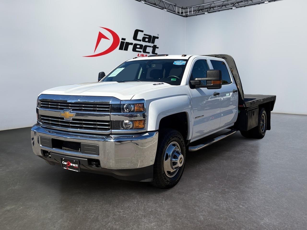 2015 Chevrolet Silverado 3500HD Work Truck, DURAMAX TURBO DIESEL, 5TH WHEEL KNAPHEIDE FLAT BED DUALLY, RUNNING BOARDS, TOW PACKAGE, POWER MIRRORS WITH TURN SIGNAL INDICATORS, BLUETOOTH, REMOTE START, LOW MILES, CLEAN CARFAX, GET TO WORK IN THIS 3500!! Virginia Beach VA
