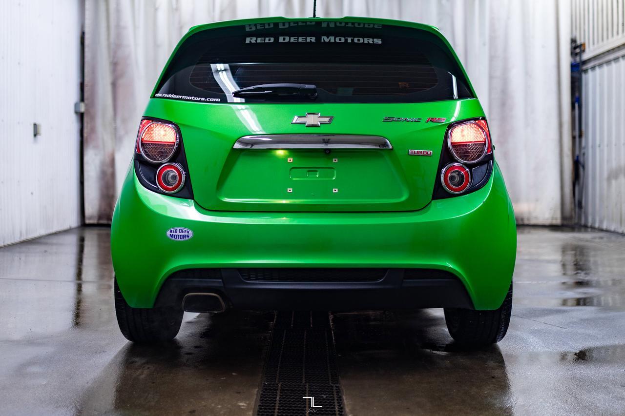 2015 Chevrolet Sonic RS Hatchback Leather Roof BCam Red Deer AB