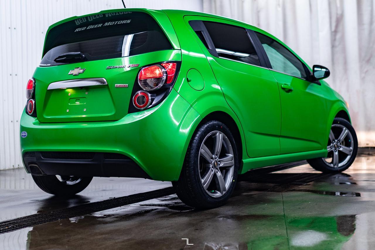 2015 Chevrolet Sonic RS Hatchback Leather Roof BCam Red Deer AB