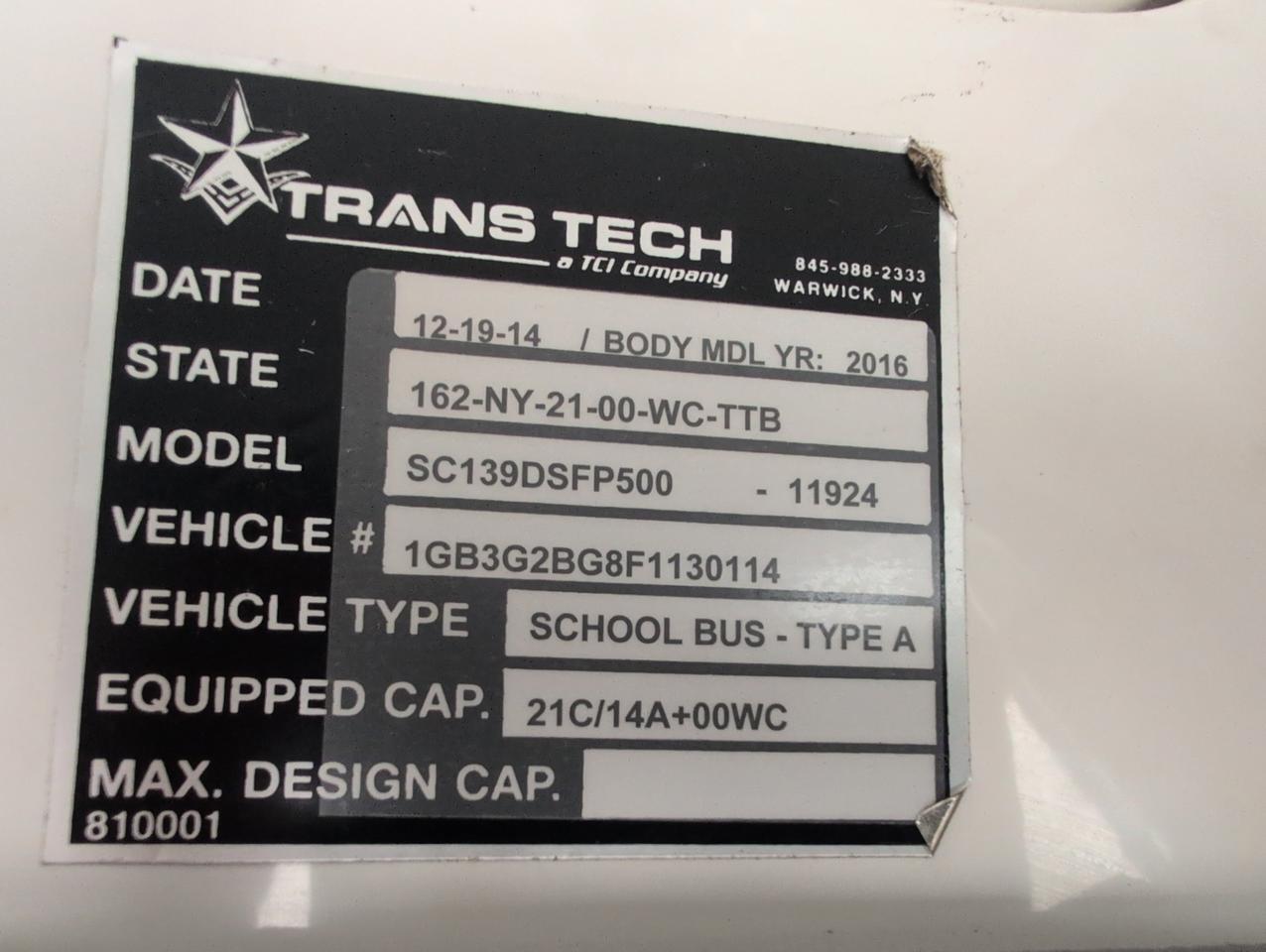 2015 Chevrolet TRANS TECH SST Johnstown NY
