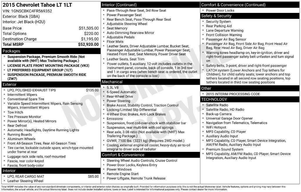 2015 Chevrolet Tahoe LT Tucson AZ