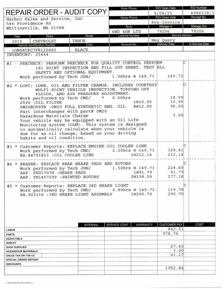 2015 Chevrolet Tahoe LTZ - 1 OWNER - ZERO RUST - WELL MAINTAINED Webster MA