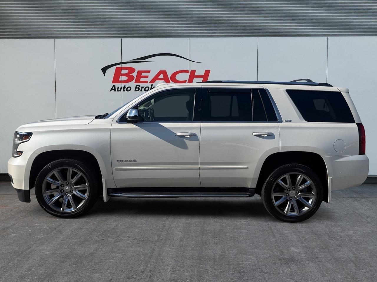 2015 Chevrolet Tahoe LTZ, HEATED/VENTILATED SEATS, HEATED 2ND ROW, POWERED 3RD ROW, UNIVERSAL GARAGE DOOR OPENER, POWER LIFTGATE, POWER MIRRORS, REMOTE KEYLESS ENTRY, LUGGAGE RACK, SUNROOF, RUNNING BOARDS, THIS IS THE PERFECT FAMILY VEHICLE!
