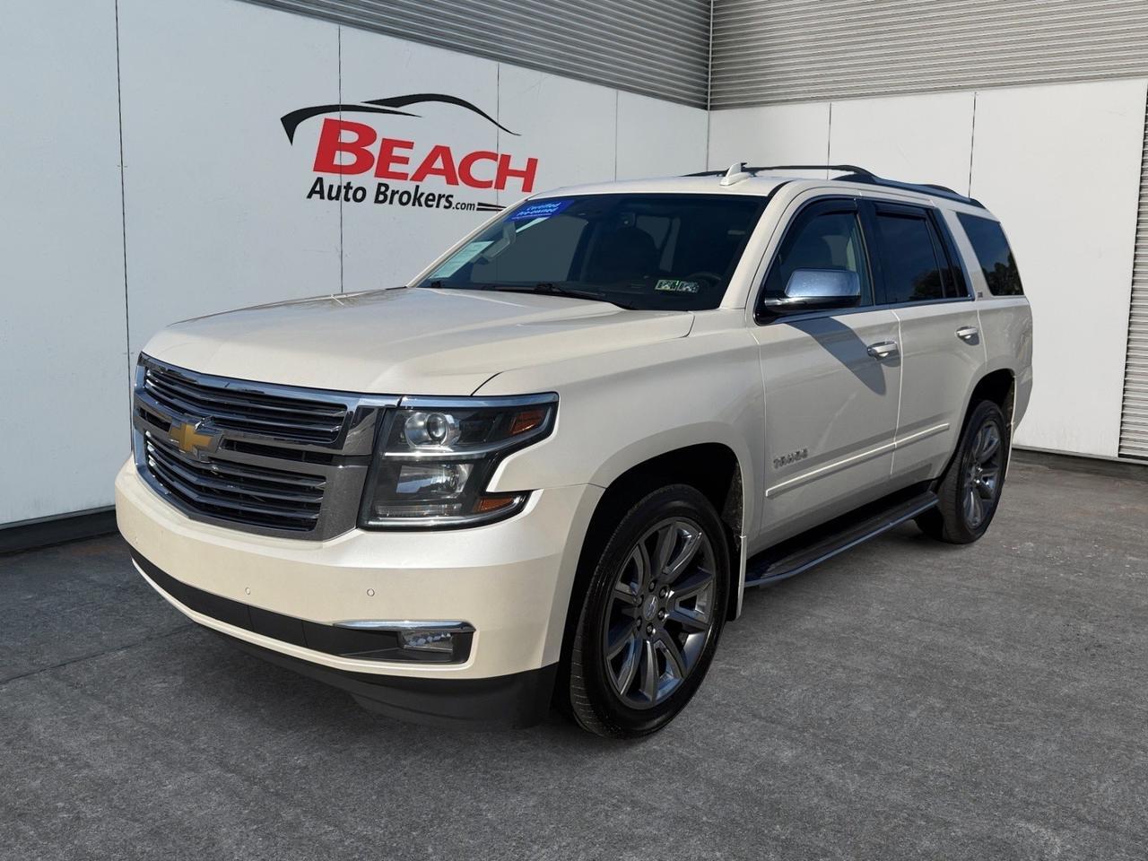 2015 Chevrolet Tahoe LTZ, HEATED/VENTILATED SEATS, HEATED 2ND ROW, POWERED 3RD ROW, UNIVERSAL GARAGE DOOR OPENER, POWER LIFTGATE, POWER MIRRORS, REMOTE KEYLESS ENTRY, LUGGAGE RACK, SUNROOF, RUNNING BOARDS, THIS IS THE PERFECT FAMILY VEHICLE!