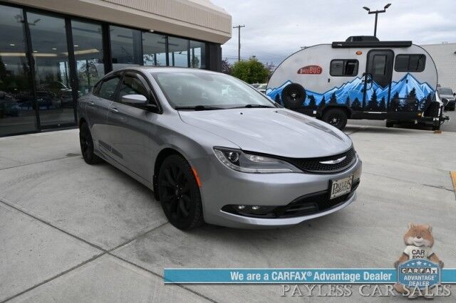 2015 Chrysler 200 S / AWD / 3.6L V6 / Auto Start / Heated Leather Trimmed Seats / Heated Steering Wheel / Navigation / Alpine Speakers / Sunroof / Bluetooth / Back Up Camera / Cruise Control / Alloy Wheels / 29 MPG Anchorage AK