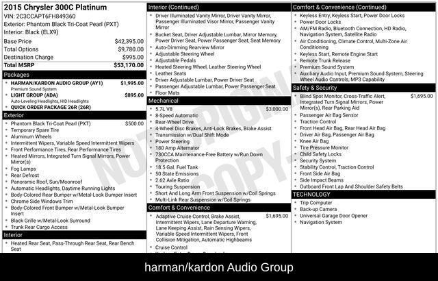 2015 Chrysler 300 C Platinum Raleigh NC