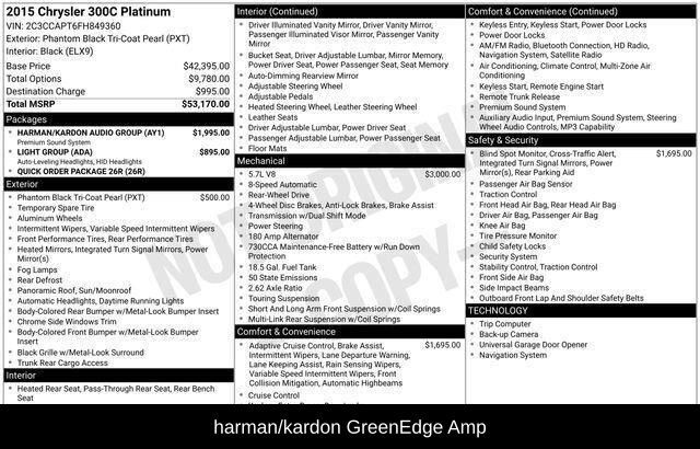 2015 Chrysler 300 C Platinum Raleigh NC
