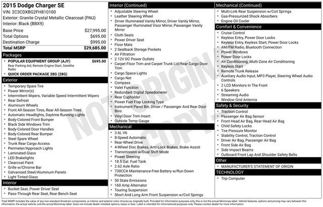 2015 Dodge Charger SE Raleigh NC