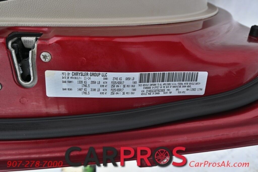 2015 Dodge Grand Caravan SXT - 3.6L V6 - Remote Start - Power Rear Sliding Doors - Power Liftgate - Keyless Entry - 2nd Row Captain Seats - 3rd Row - Seats 7 - Tow Pkg - 1 Owner Anchorage AK