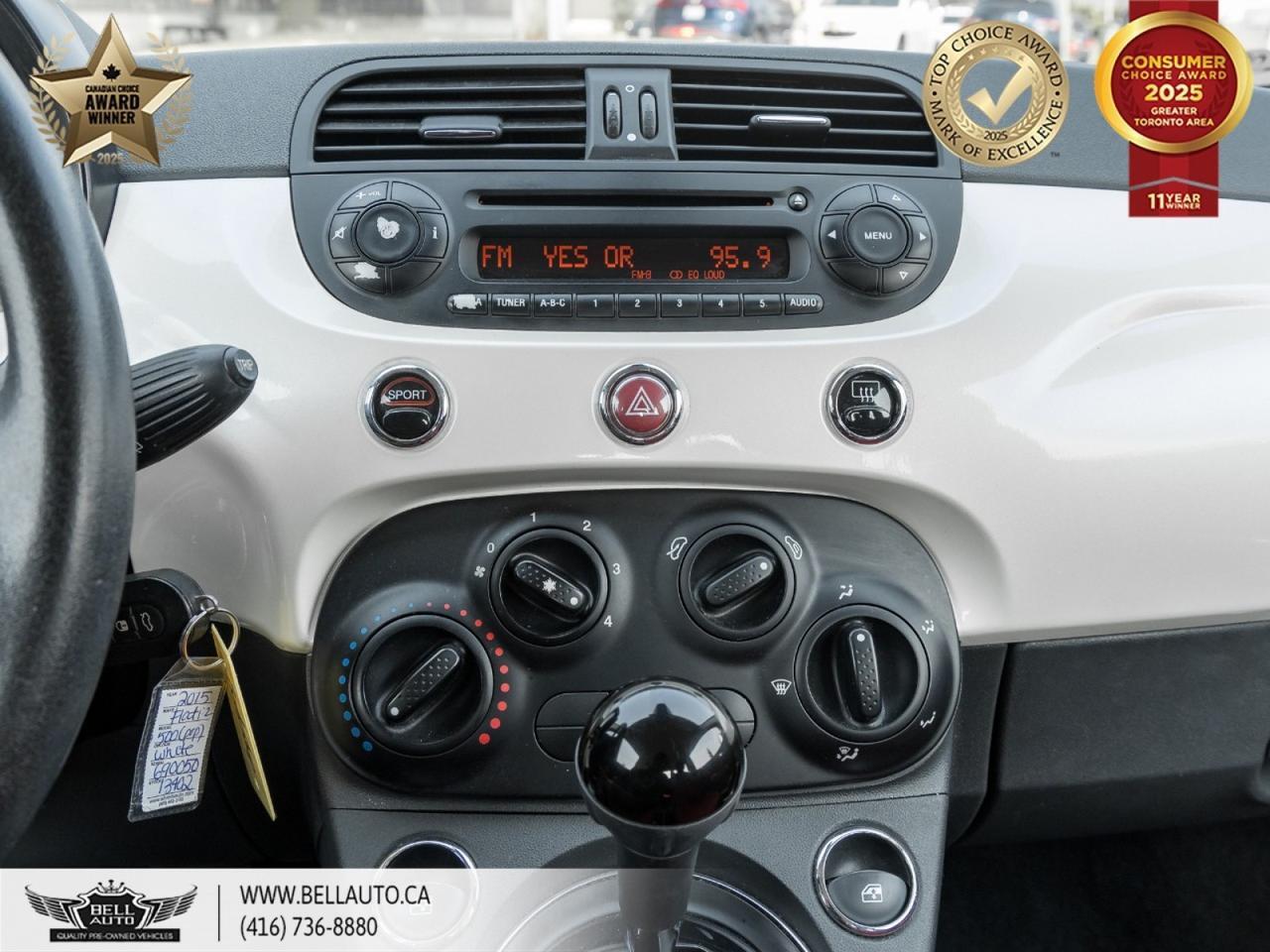 2015 FIAT 500 Pop, XENONHEADLIGHTS, SATELLITERADIO, CDPLAYER, RUN-FLATTIRES, VOICEASSIST Toronto ON
